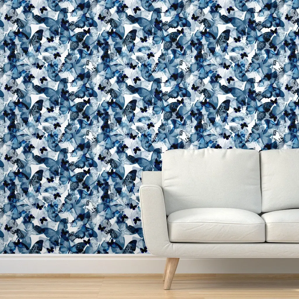 Peel and Stick Butterfly Wallpaper - Blue product