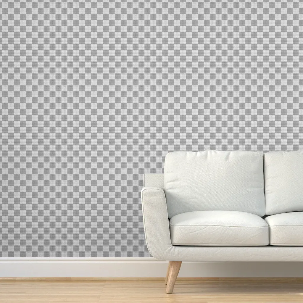Peel and Stick Checks Wallpaper Removable - White product
