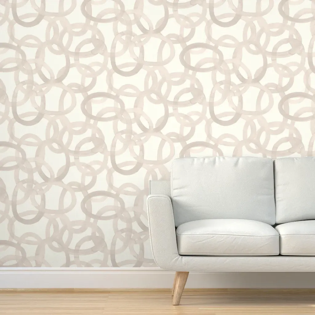 Peel and Stick Circle Pattern Wallpaper - Beige product