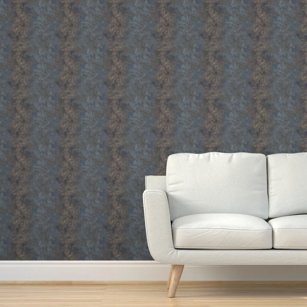 Peel and Stick Crosshatch Ombre Wallpaper - Blue Brown product