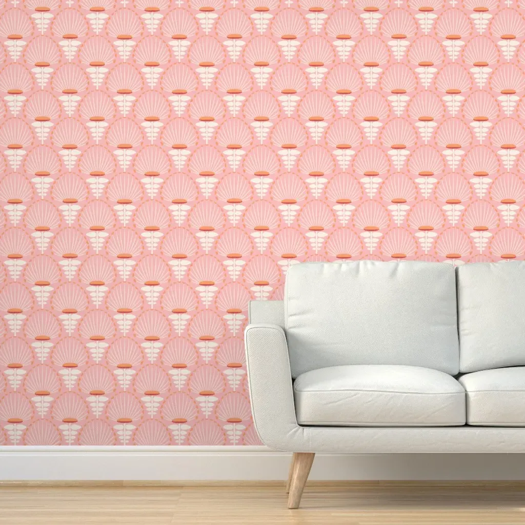 Peel and Stick Dandelion Wallpaper - Pink product