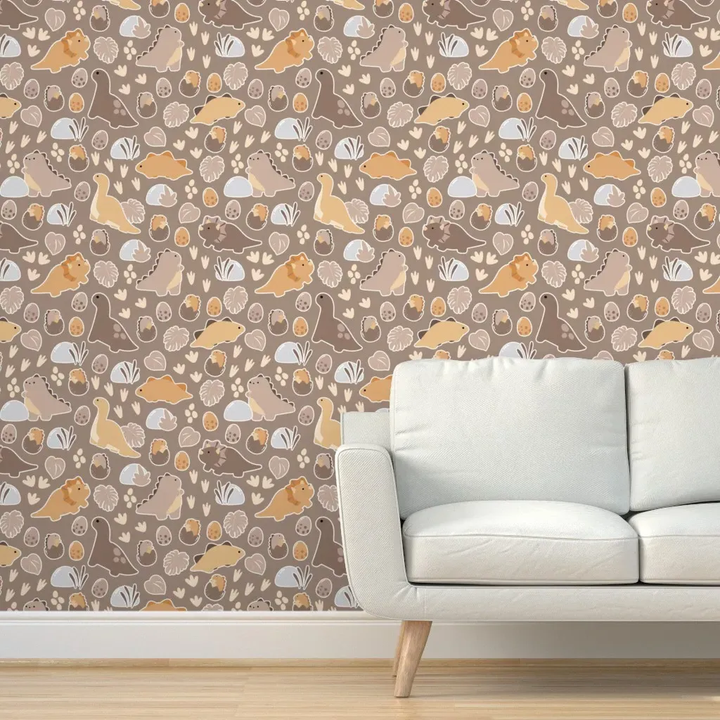Peel and Stick Dinosaur Wallpaper - Beige product