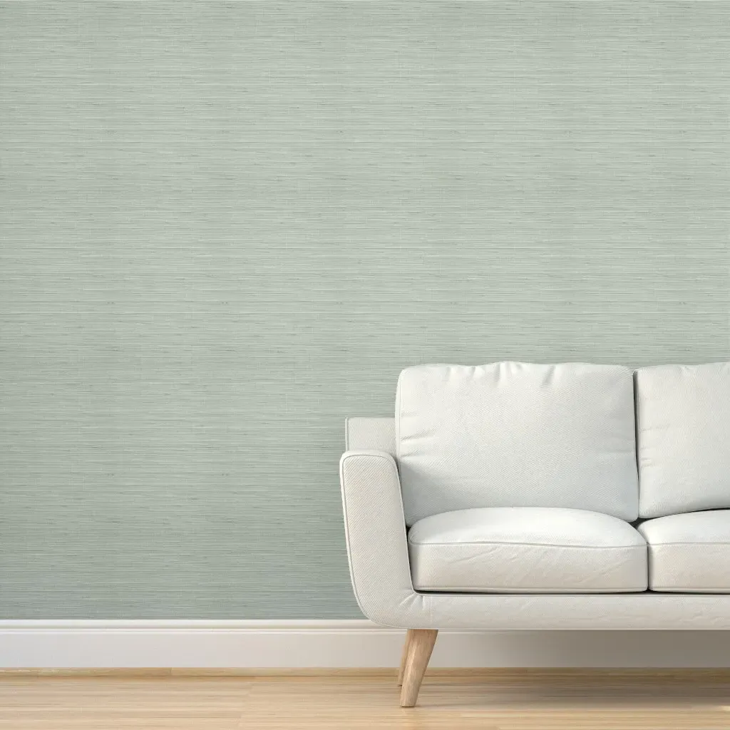 Peel and Stick Eucalyptus Grasscloth Wallpaper - Light Gray product