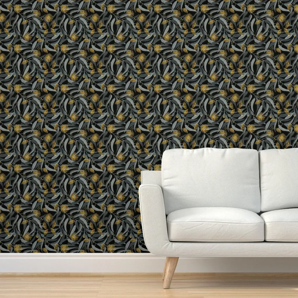 Peel and Stick Eucalyptus Wallpaper - Yellow product