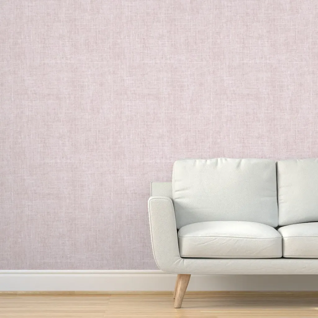 Peel and Stick Faux Linen Texture Wallpaper - Old Rose product