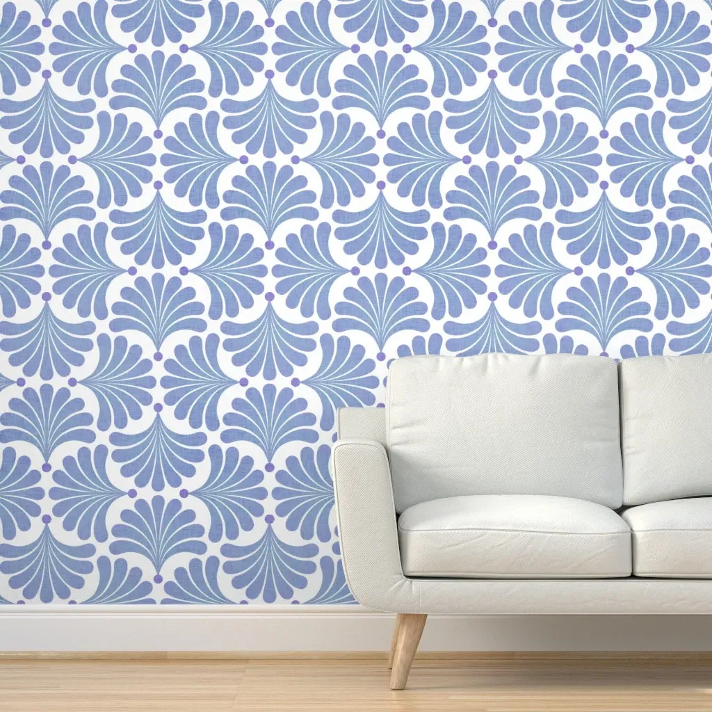 Peel and Stick Floral Geometric Wallpaper - Blue product