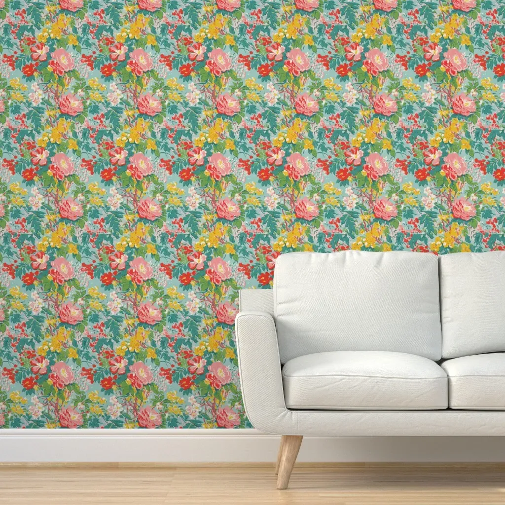 Peel and Stick Floral Removable Wallpaper - Pink product