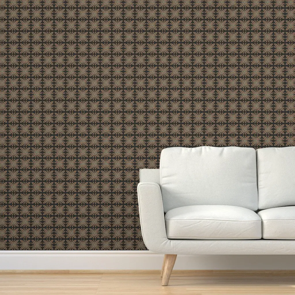Peel and Stick Floral Wallpaper - Brown product