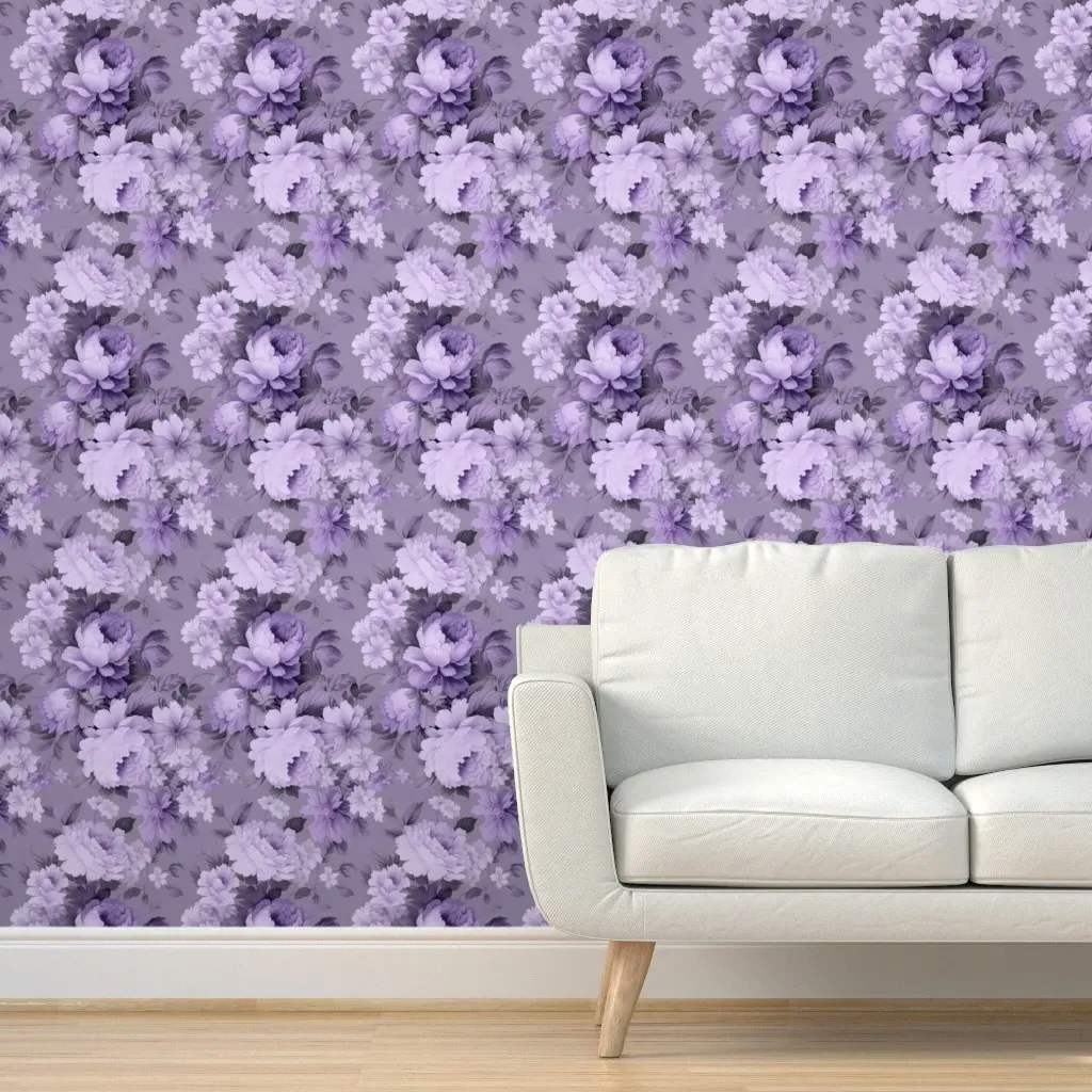 Peel and Stick Floral Wallpaper - Lavender product