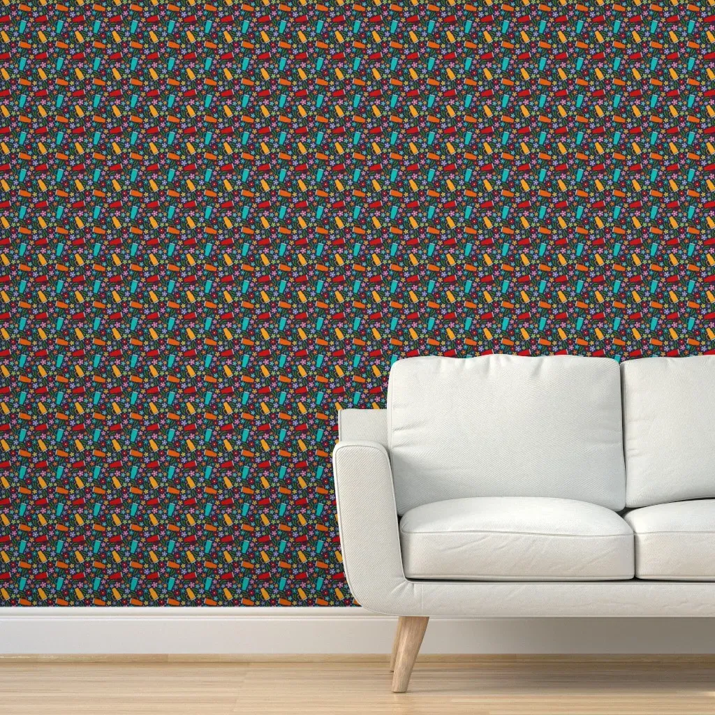 Peel and Stick Floral Wallpaper - Navy Blue product