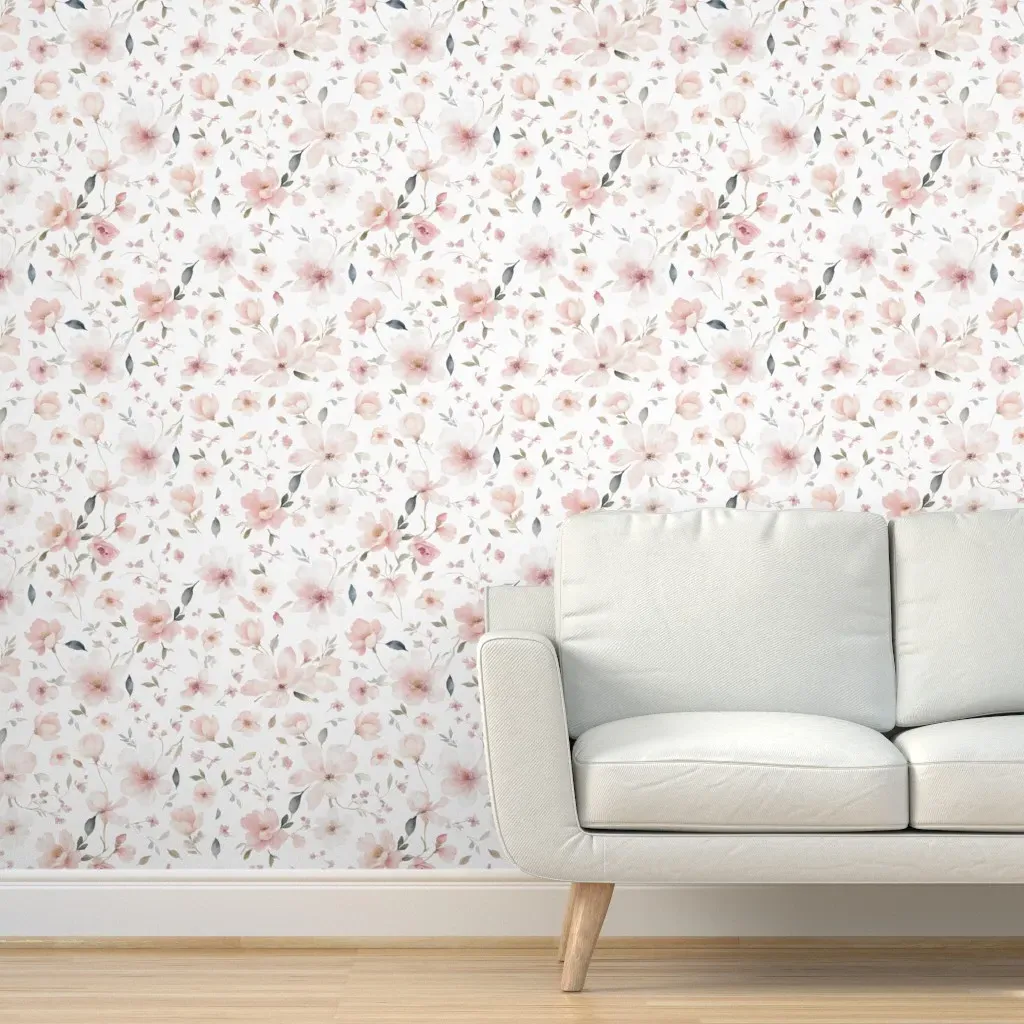 Peel and Stick Floral Wallpaper - Pink product
