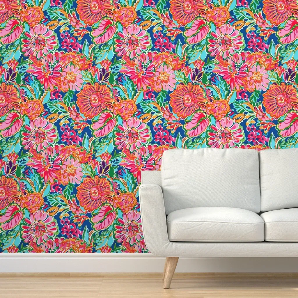 Peel and Stick Floral Wallpaper - Pink product