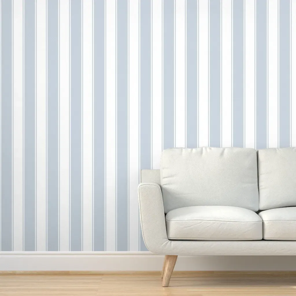 Peel and Stick French Stripe Wallpaper - Soft Blue product