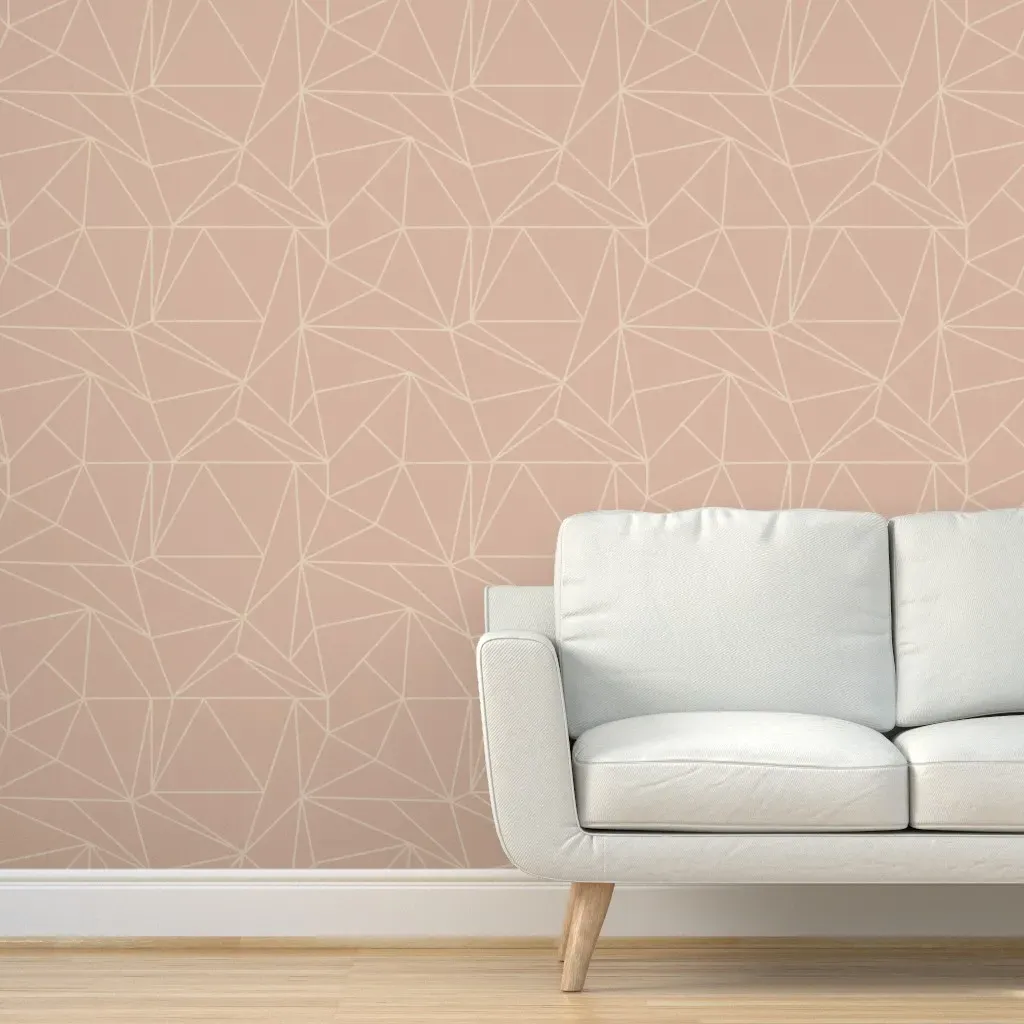 Peel and Stick Geometric Wallpaper - Rose Gold product