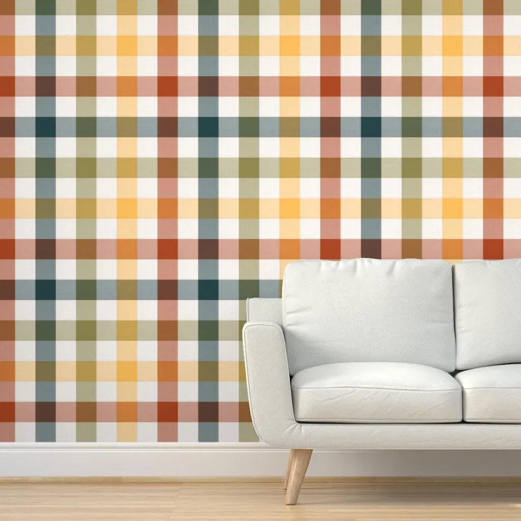 Peel and Stick Gingham Wallpaper Removable - Off-White product