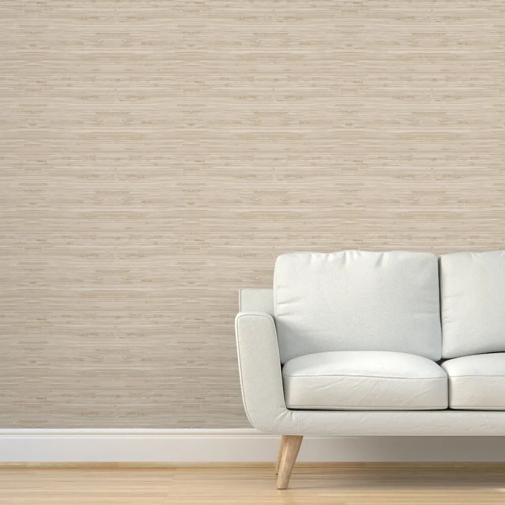 Peel and Stick Grasscloth Faux Texture Wallpaper - Beige product