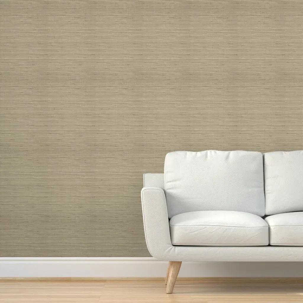 Peel and Stick Grasscloth Wallpaper - Tan Brown, Textured product