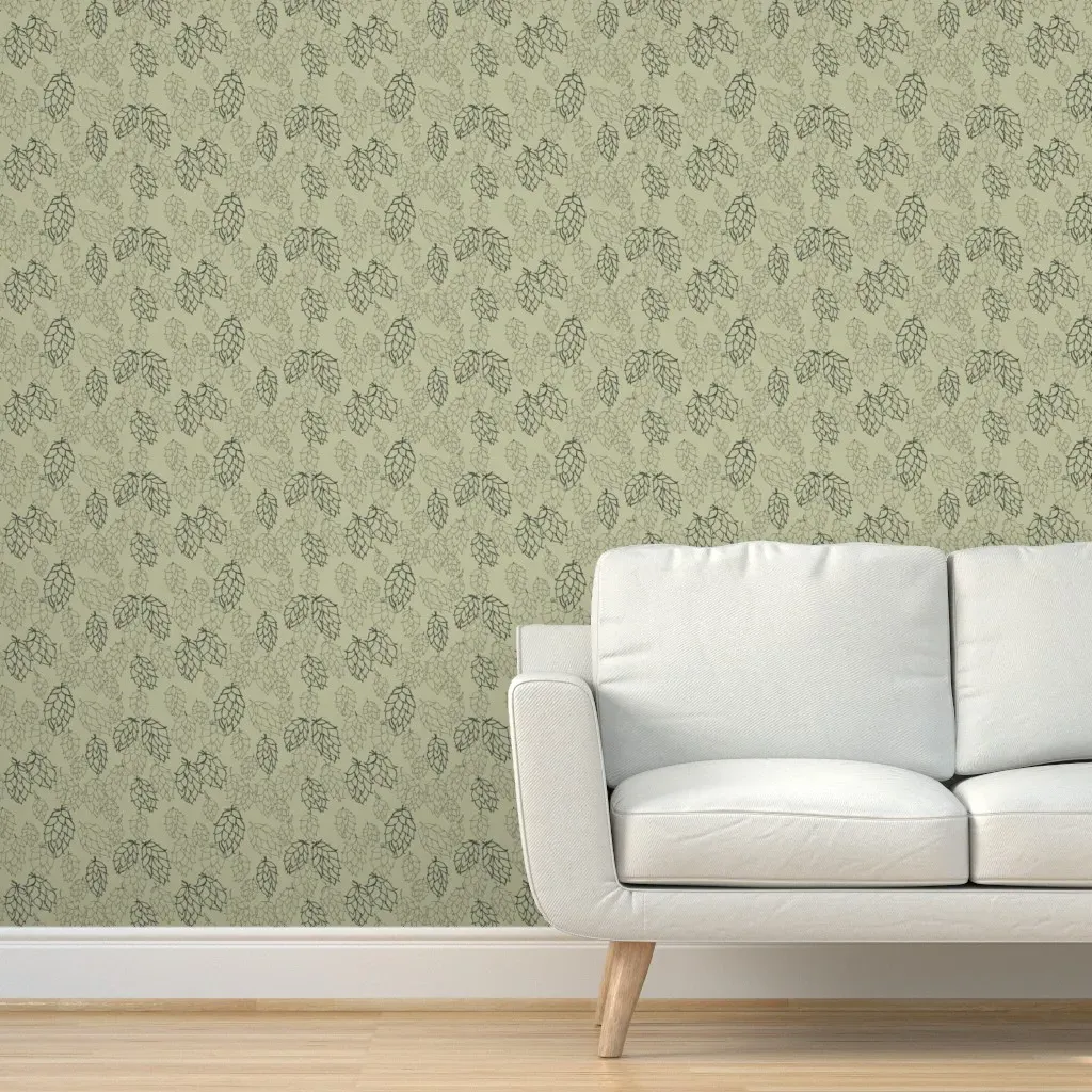 Peel and Stick Hop Haze Wallpaper - Pale Green product