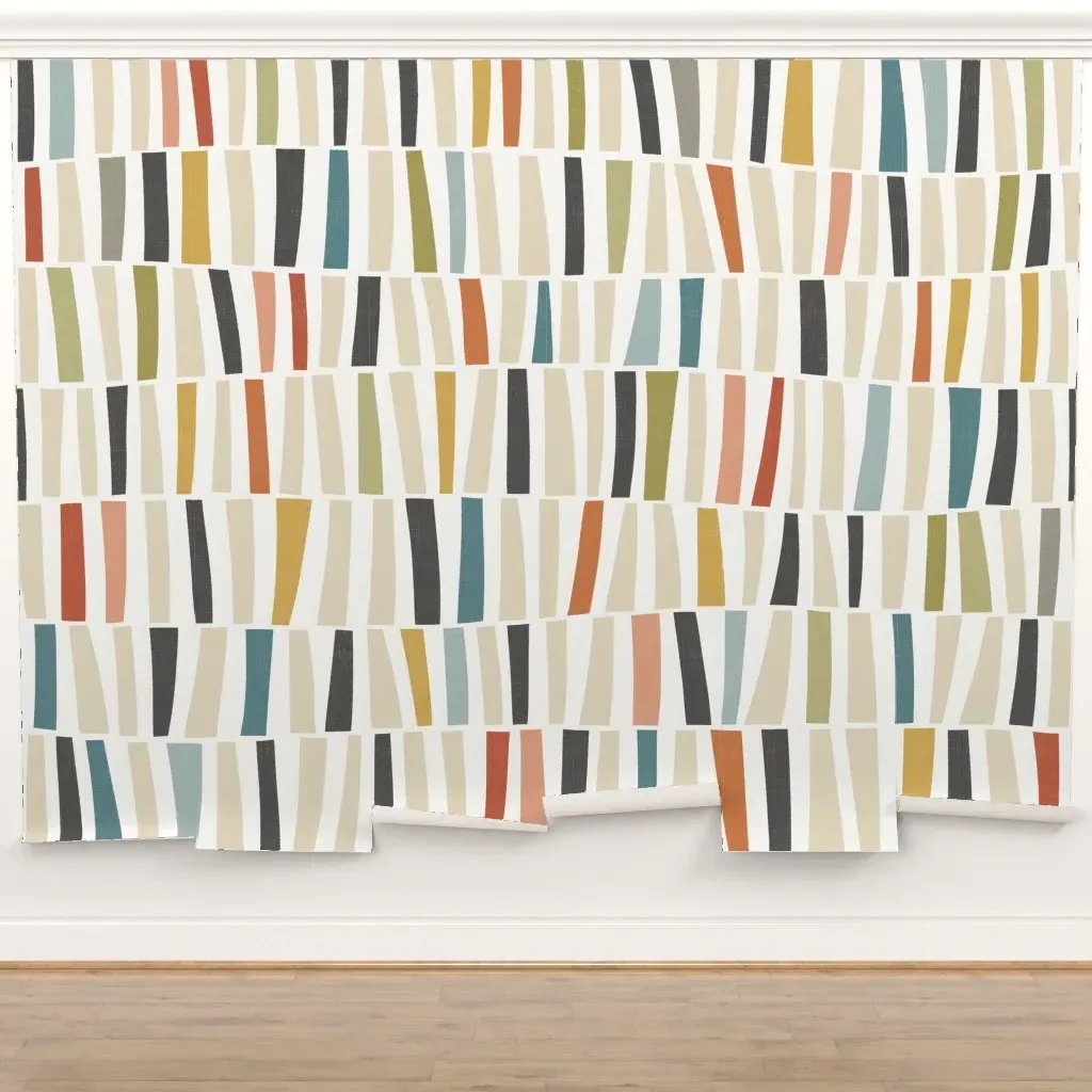 Peel and Stick Irregular Striped Wall Mural product