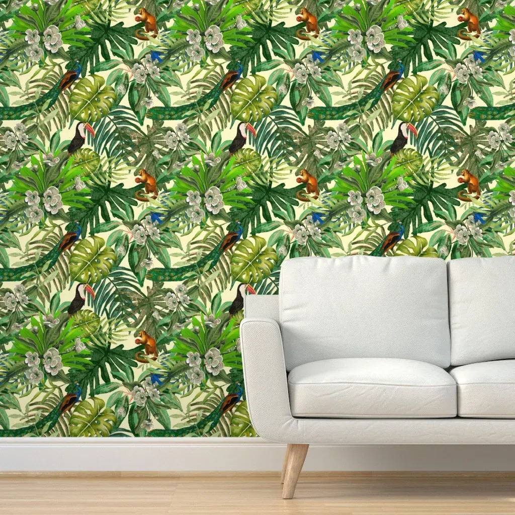 Peel and Stick Jungle Tropical Wallpaper - Green product