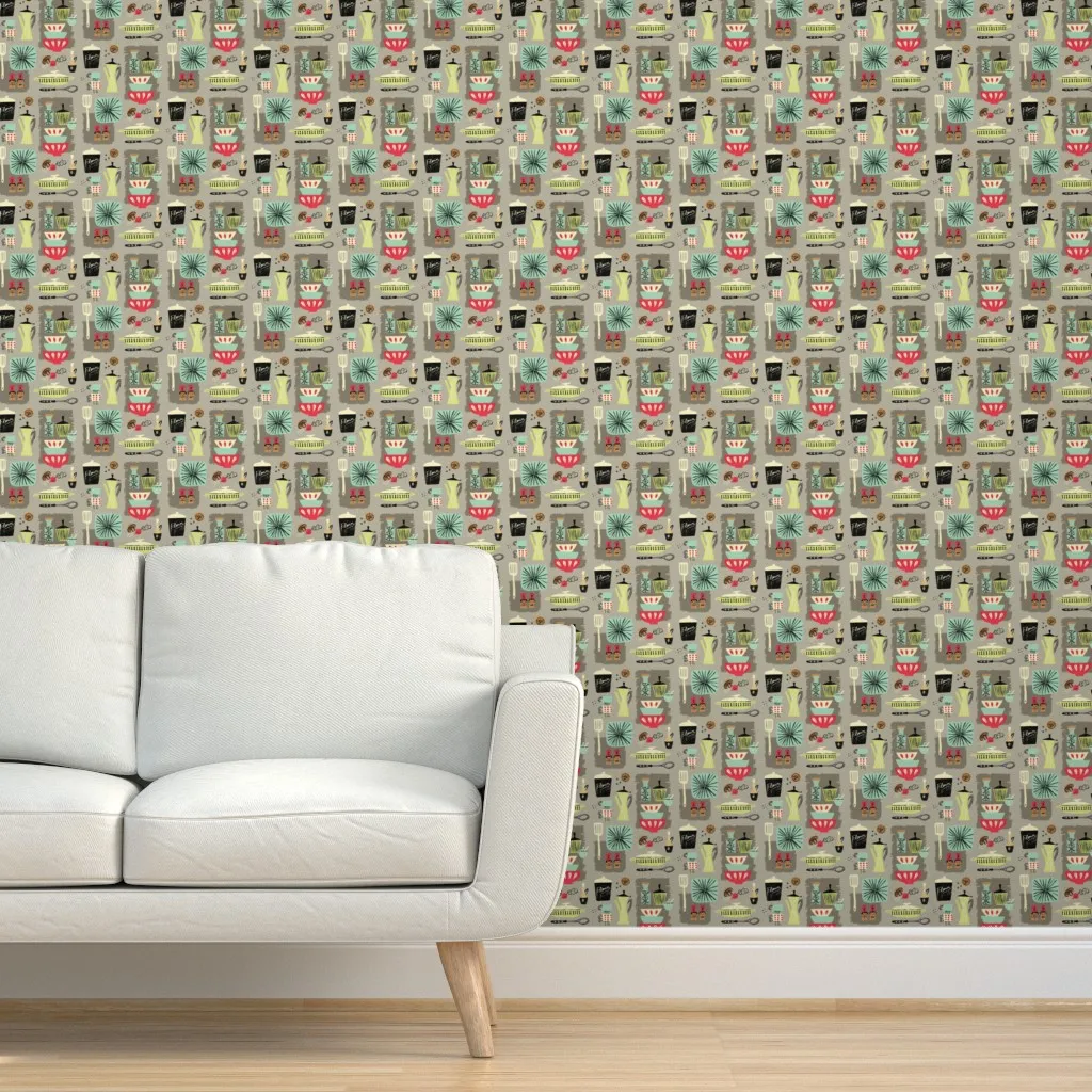 Peel and Stick Kitchenette Removable Wallpaper - Teal product