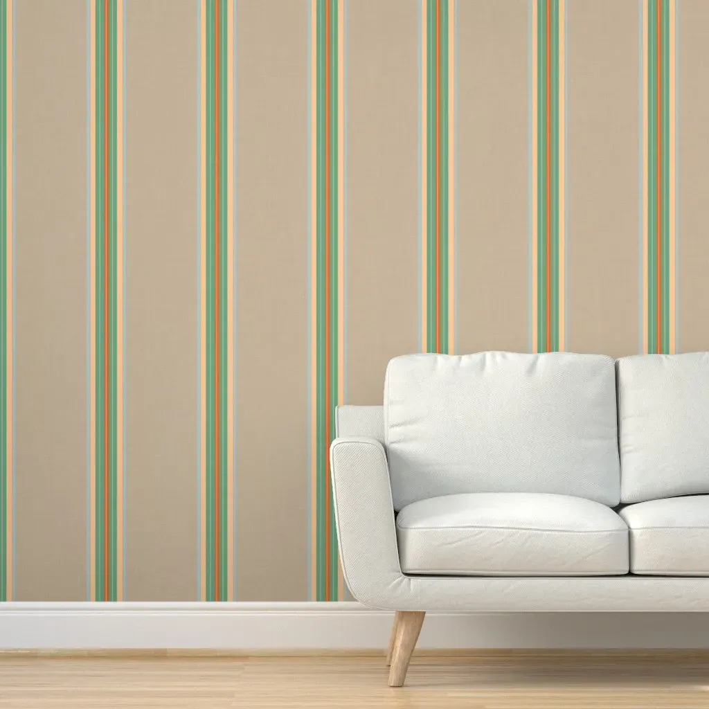Peel and Stick Linen Stripe Wallpaper - Beige product