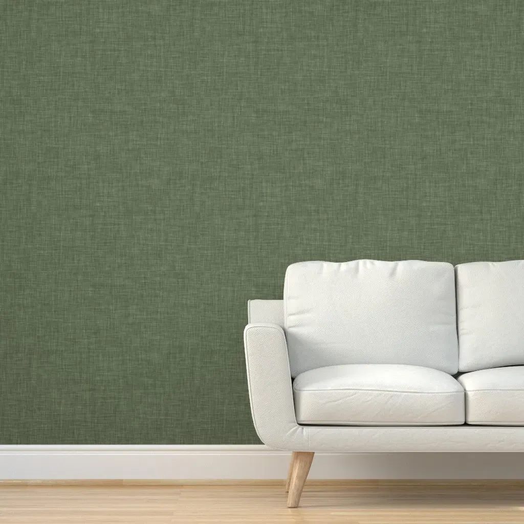 Peel and Stick Linen Wallpaper No. 1 - Sage Green product