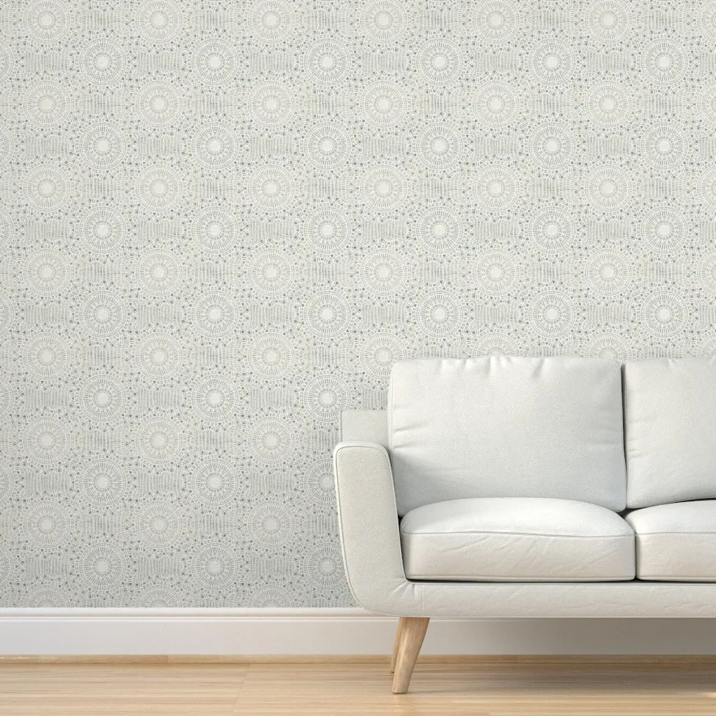 Peel and Stick Mandala Wallpaper - Neutral, Distressed product
