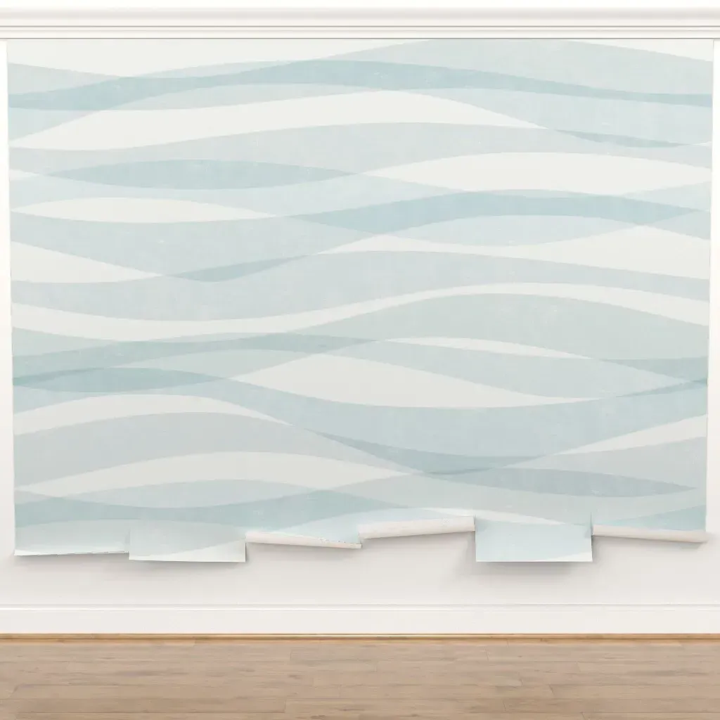 Peel and Stick Minimalist Serene Waves Wall Mural product