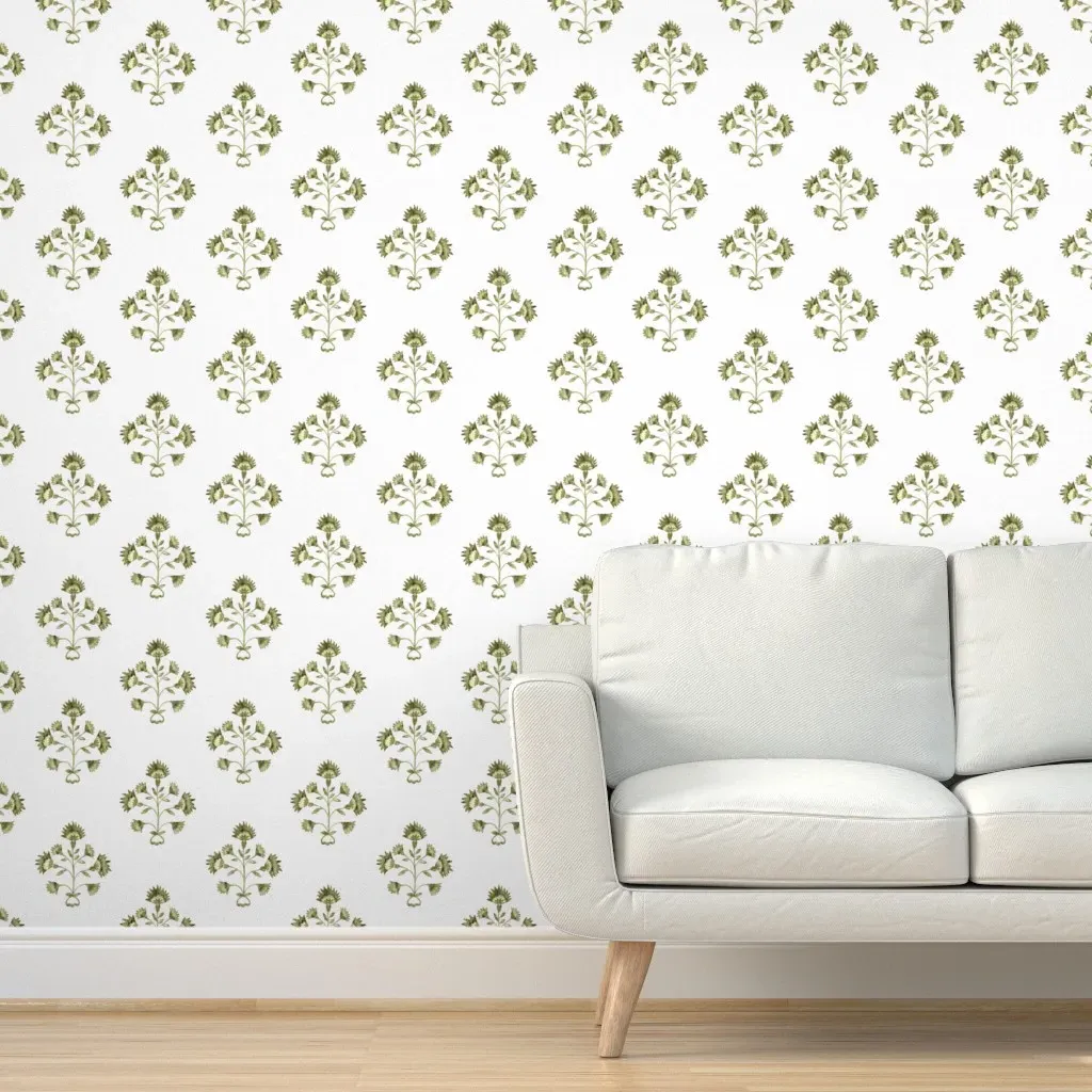 Peel and Stick Moss Annie Removable Wallpaper - Olive Green product