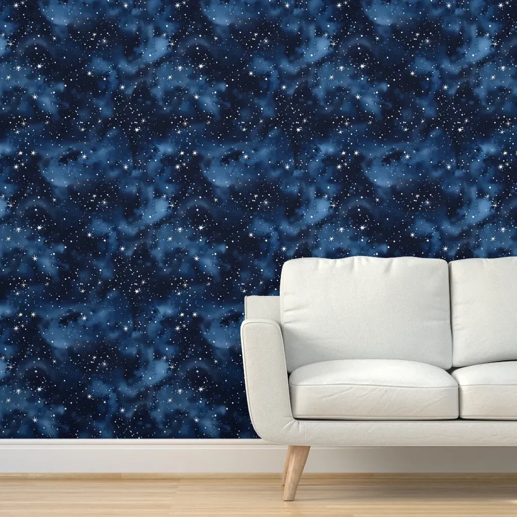 Peel and Stick Night Sky Wallpaper - Dark Blue product
