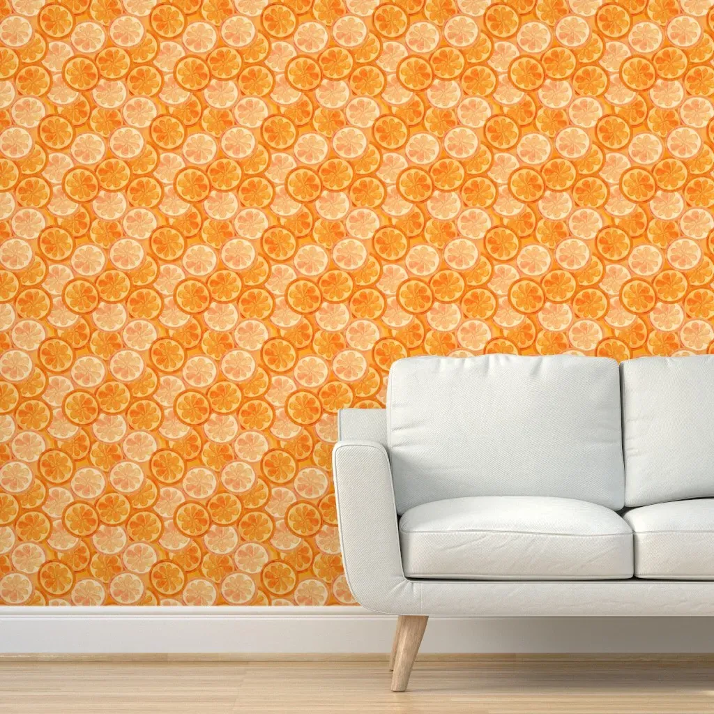Peel and Stick Orange Slices Wallpaper - Orange product