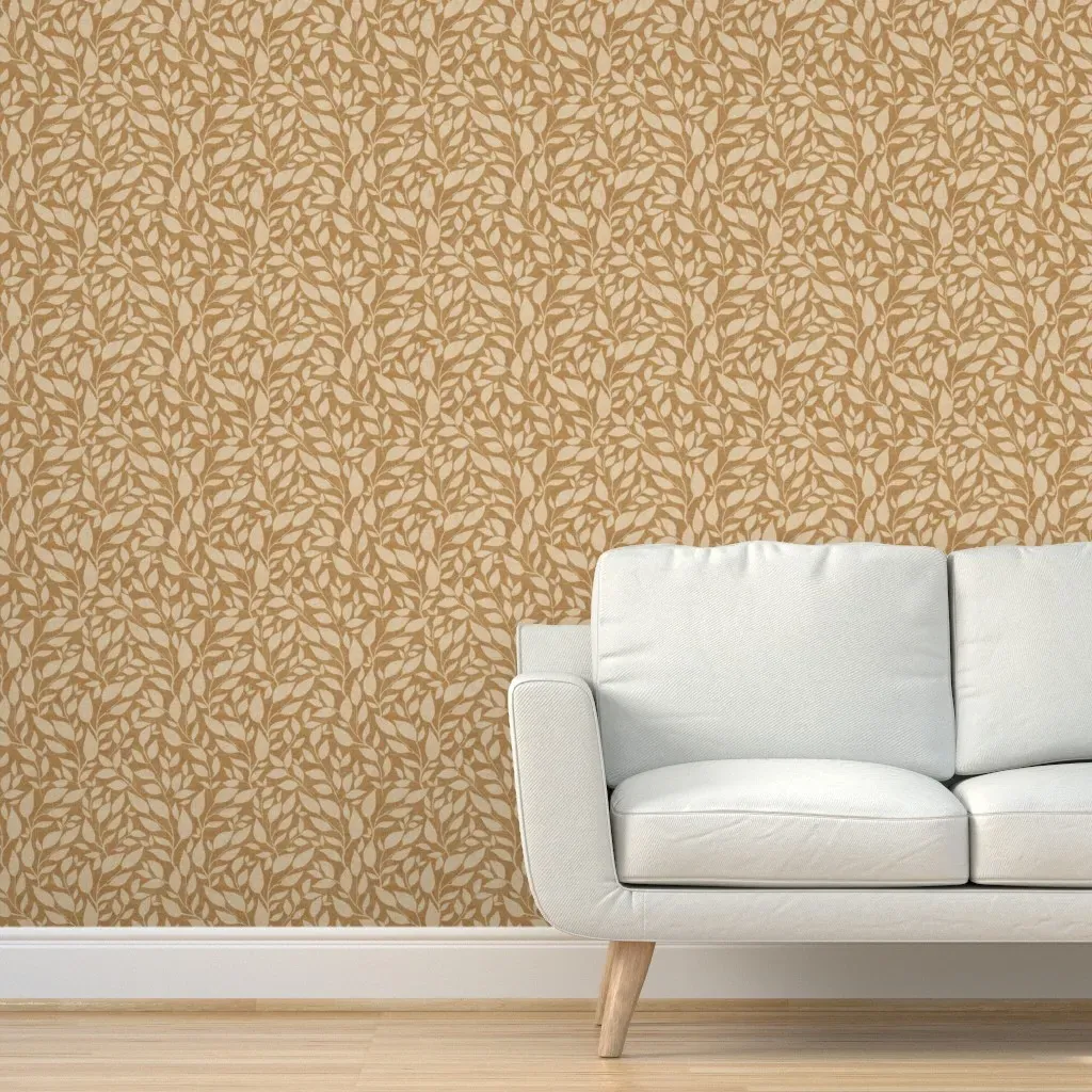 Peel and Stick Organic Leafy Vine Wallpaper - Beige product