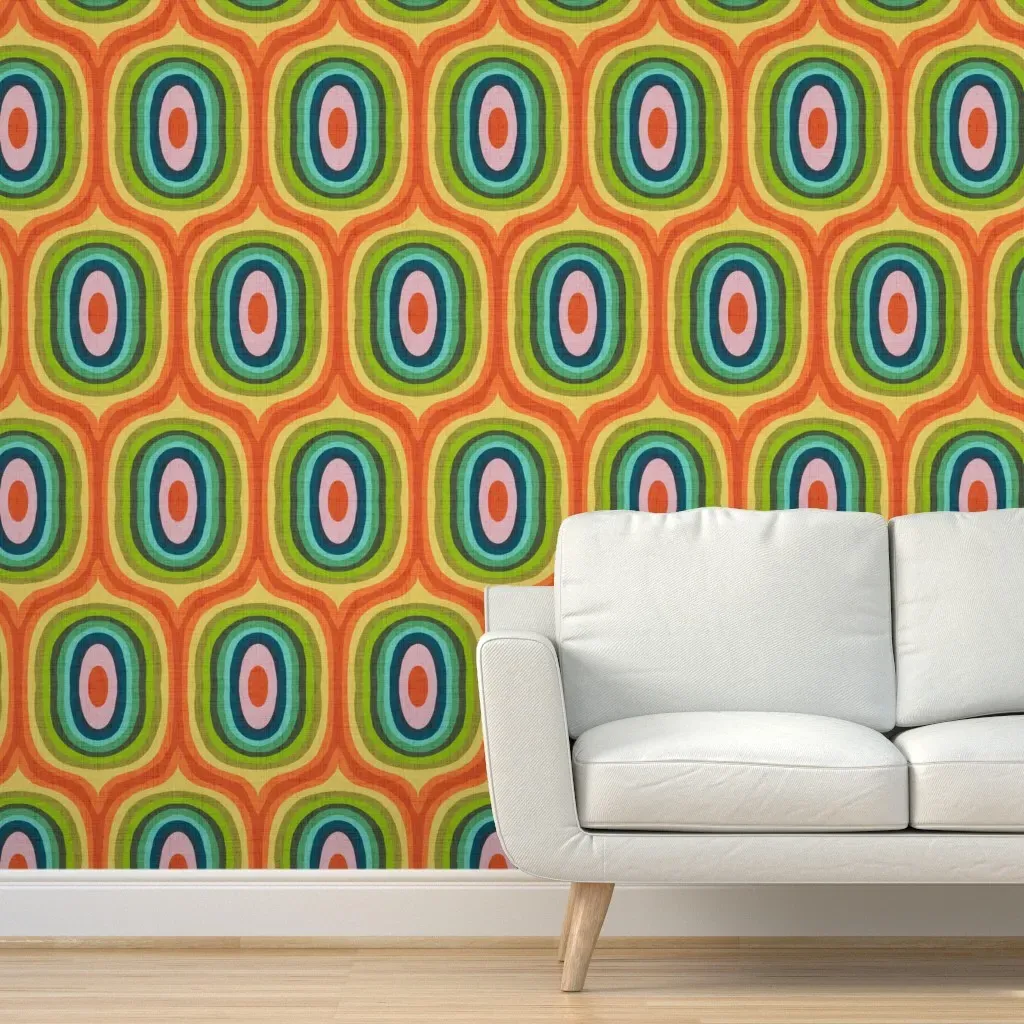 Peel and Stick Ovals Wallpaper - Red, Removable product