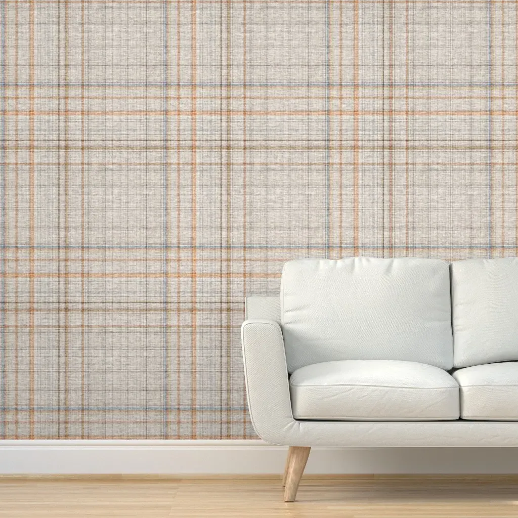 Peel and Stick Plaid Wallpaper Removable - Gray, Brown product