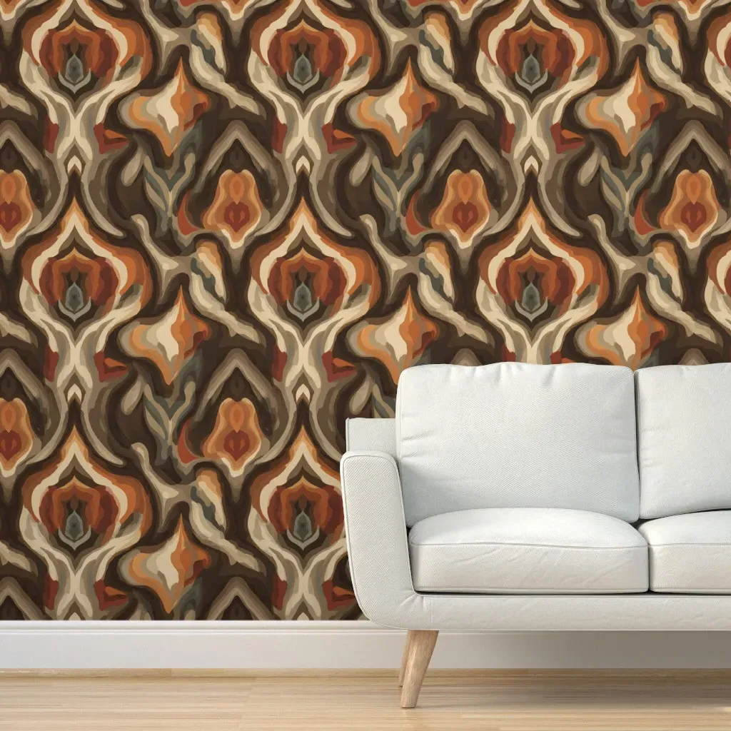 Peel and Stick Removable Wallpaper Abstract Geometric - Brown product