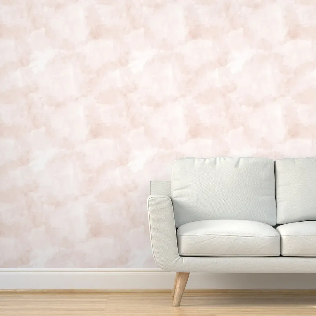 Peel and Stick Removable Wallpaper - Beige Pink Watercolor product