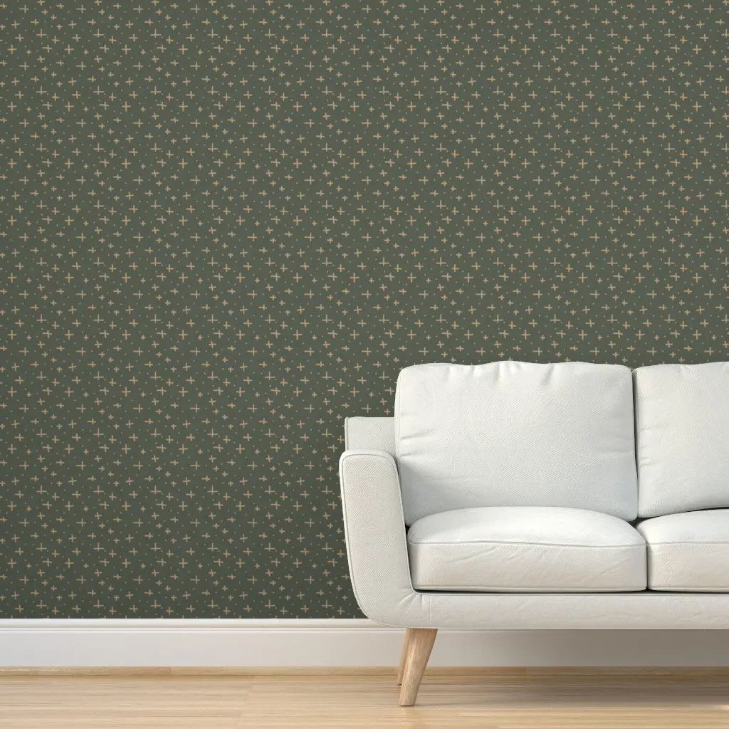 Peel and Stick Removable Wallpaper Brushstroke Squiggle - Taupe product
