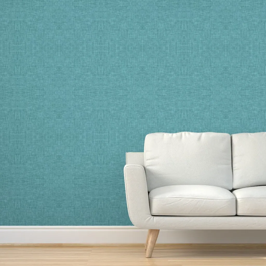 Peel and Stick Removable Wallpaper - Teal, Linen product