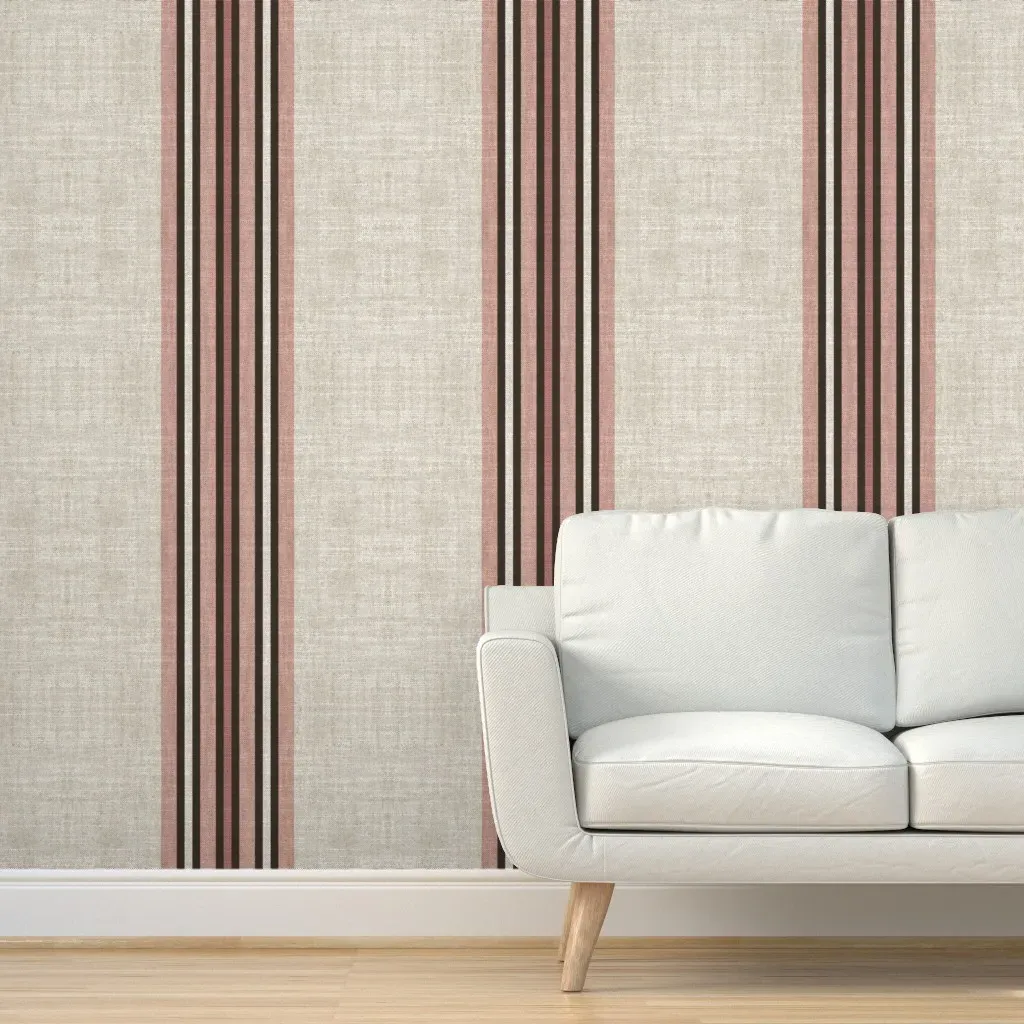 Peel and Stick Rustic Stripe Wallpaper - Beige product