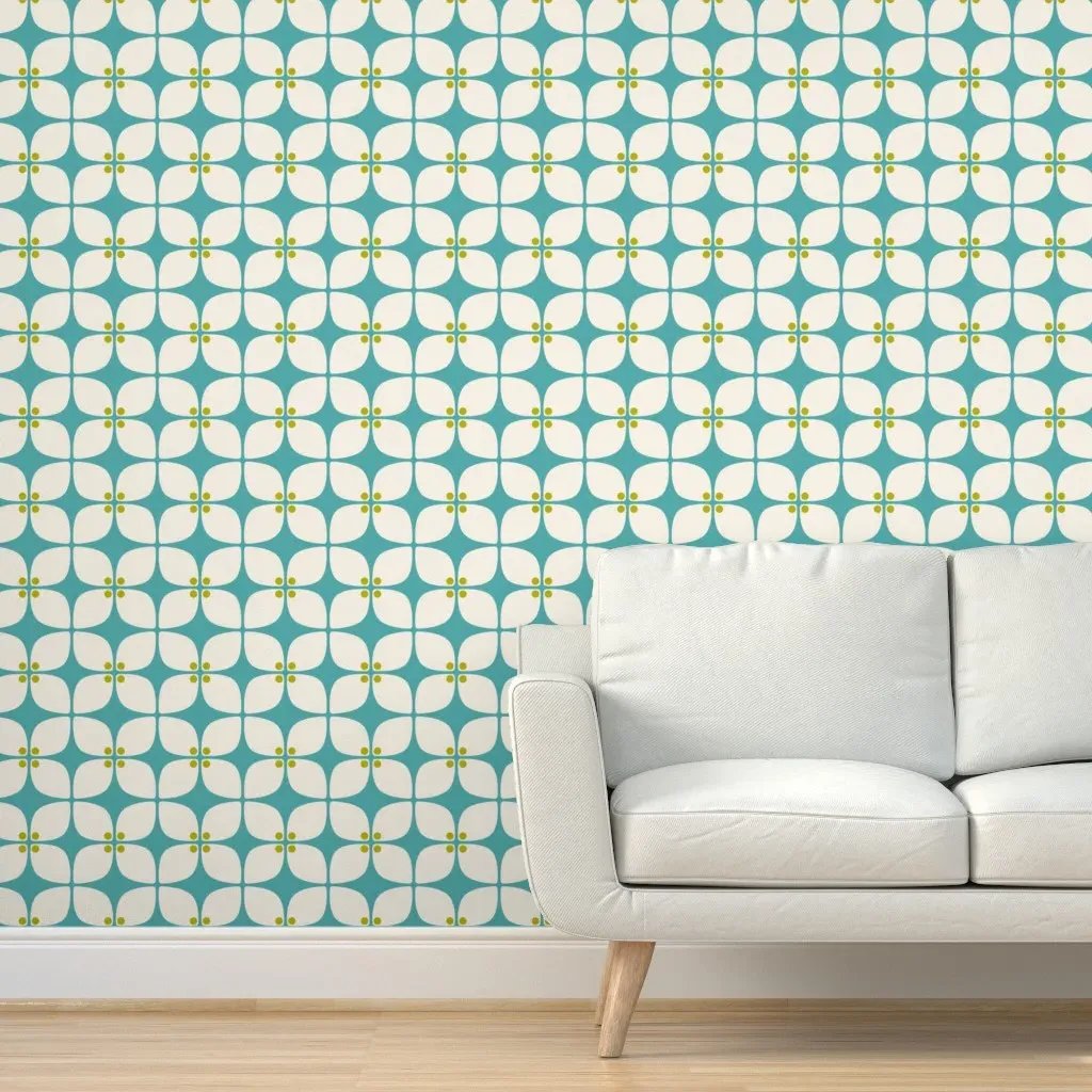 Peel and Stick Square Wallpaper - Teal, Blue product