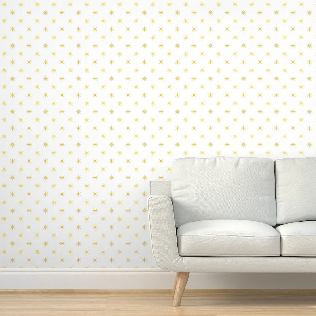 Peel and Stick Star Pattern Wallpaper - Golden Yellow product