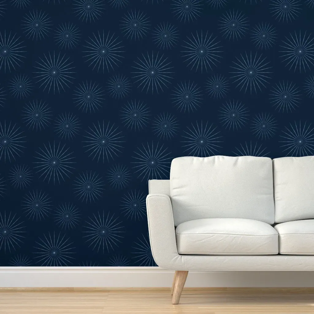Peel and Stick Starburst Wallpaper - Blue product