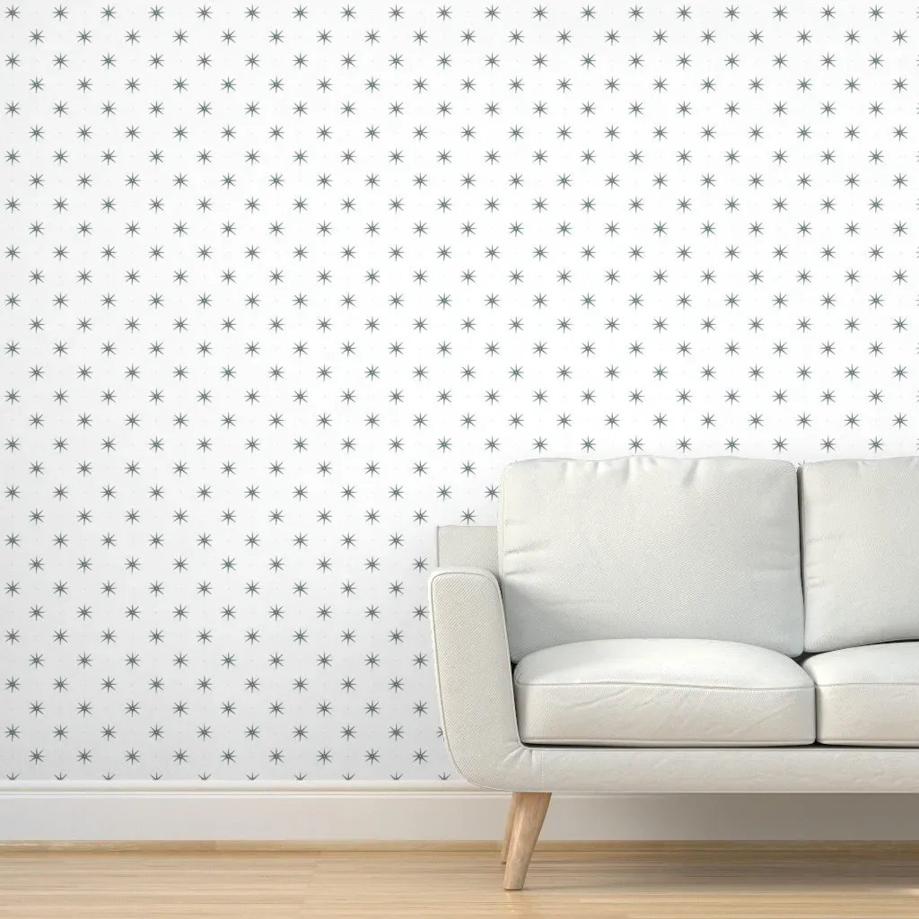 Peel and Stick Stars and Dots Wallpaper - Seafoam Green product