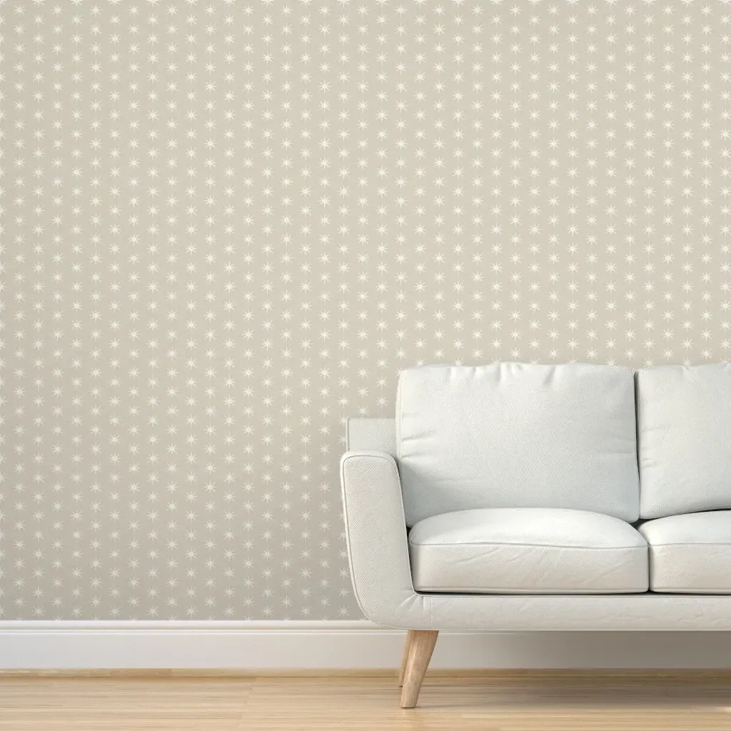 Peel and Stick Stars Wallpaper Removable - Cream, White product