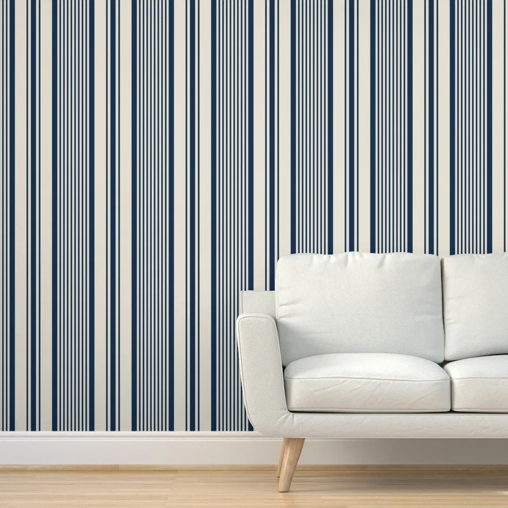 Peel and Stick Stripe Wallpaper - Navy Blue product