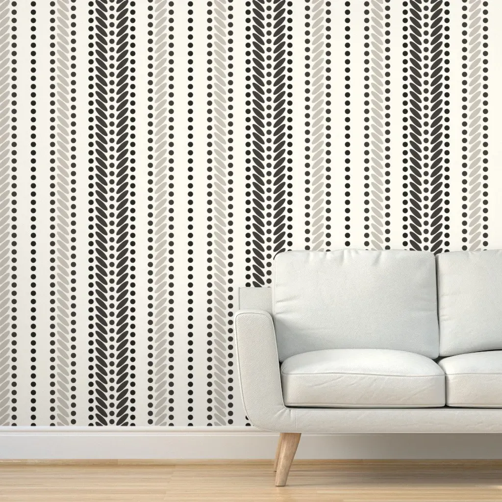 Peel and Stick Stripe Wallpaper Removable - Dark Gray product