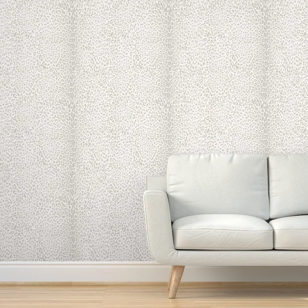 Peel and Stick Striped Leopard Wallpaper - Gray, White product