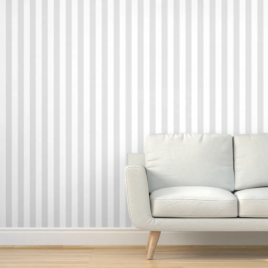 Peel and Stick Striped Wallpaper - White, Gray product