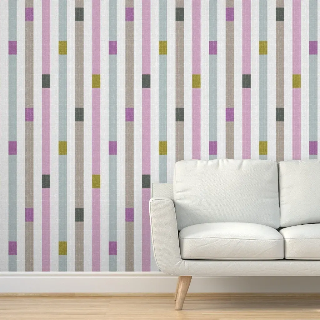 Peel and Stick Styling Stripes Wallpaper Large - Light Pink product